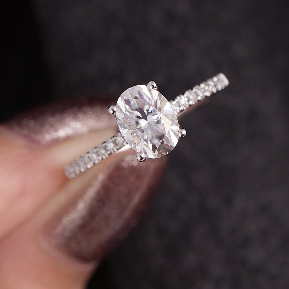 Oval Cut Moissanite Ring - Rosalie - Image 7
