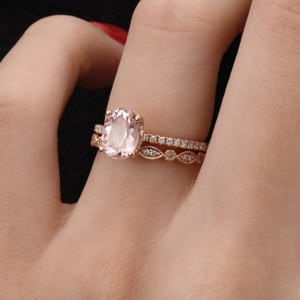 Oval Cut Aquamarine Engagement Ring – Solveig - Image 5