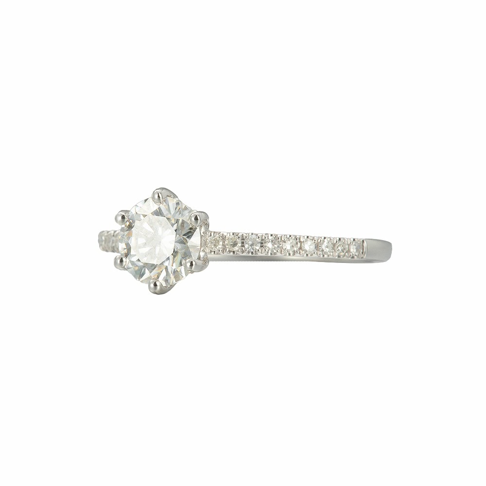 Round Cut Moissanite Engagement Ring - Magnolia - Image 2
