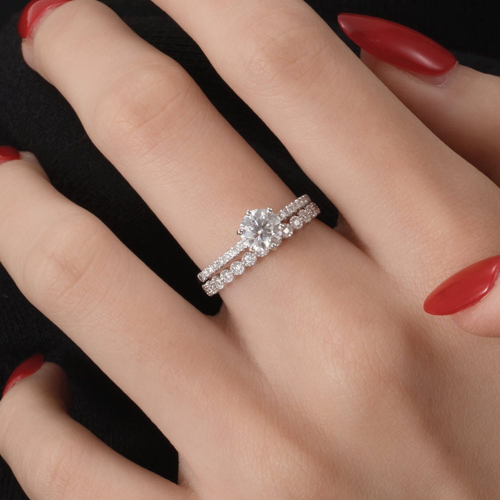 Round Cut Moissanite Engagement Ring - Magnolia - Image 6