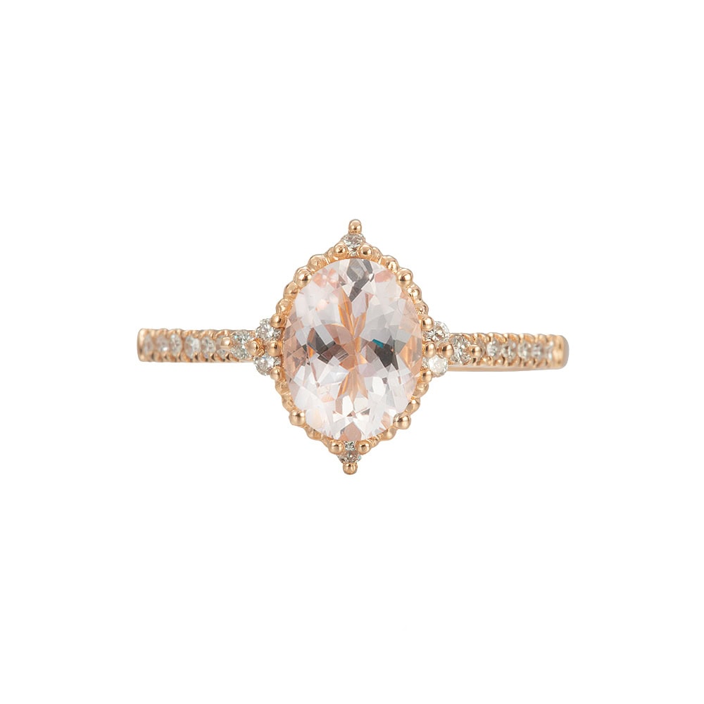 Oval Cut Vintage Morganite Ring – Molly