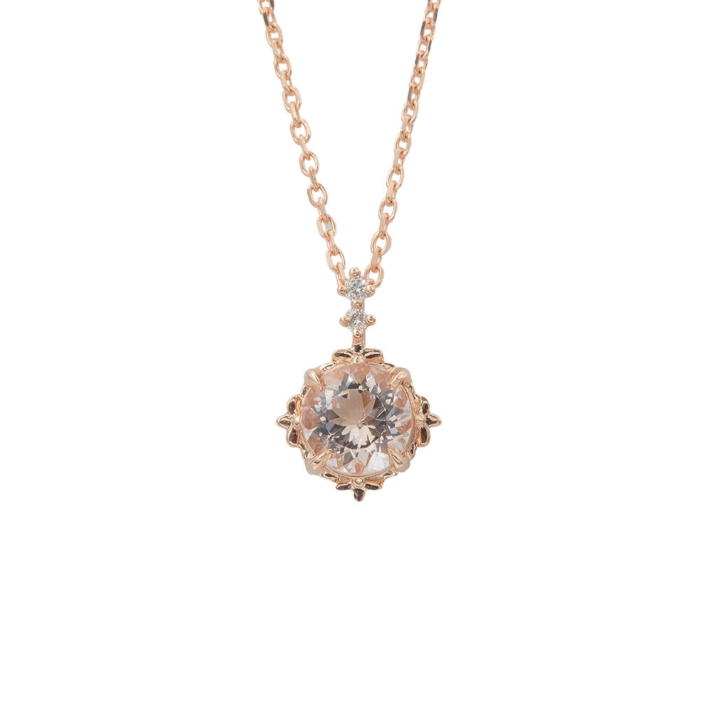Diamond Morganite Necklace - Lotta