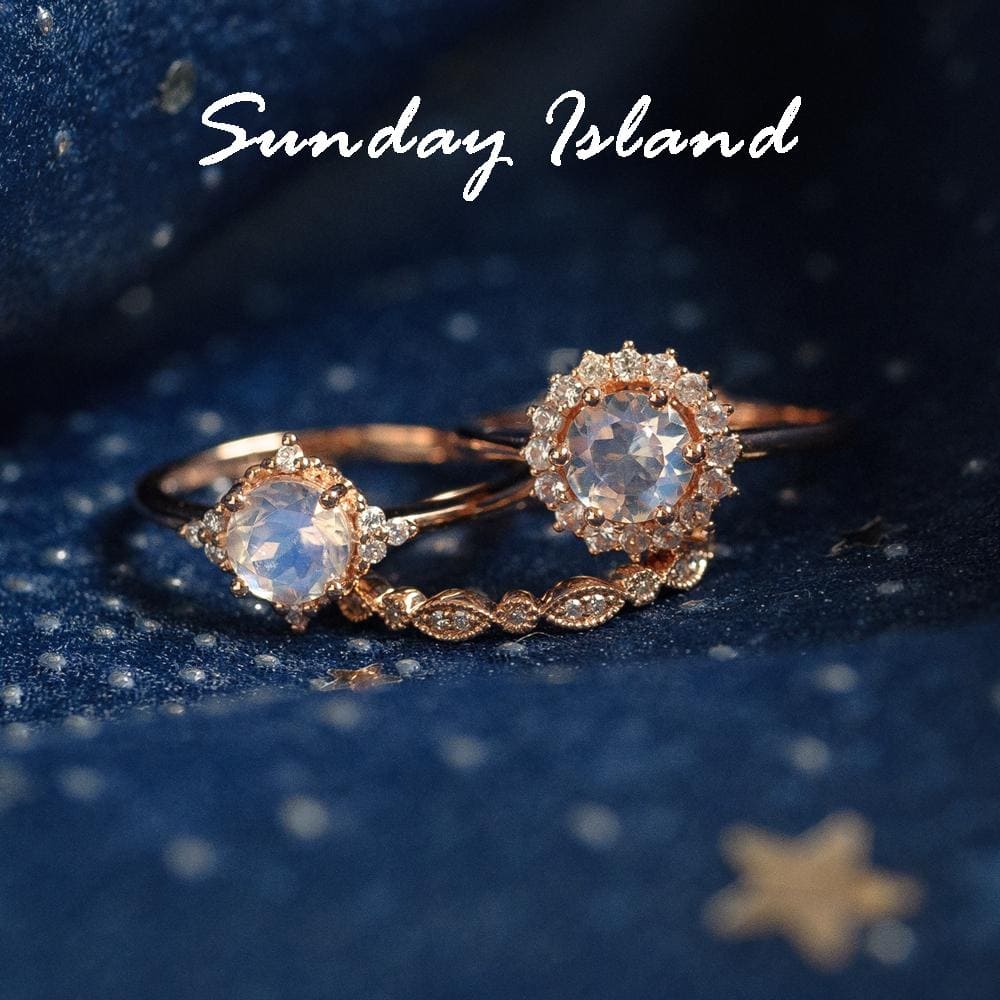 Round Cut Moonstone Engagement Ring – Jocelyn - Image 5