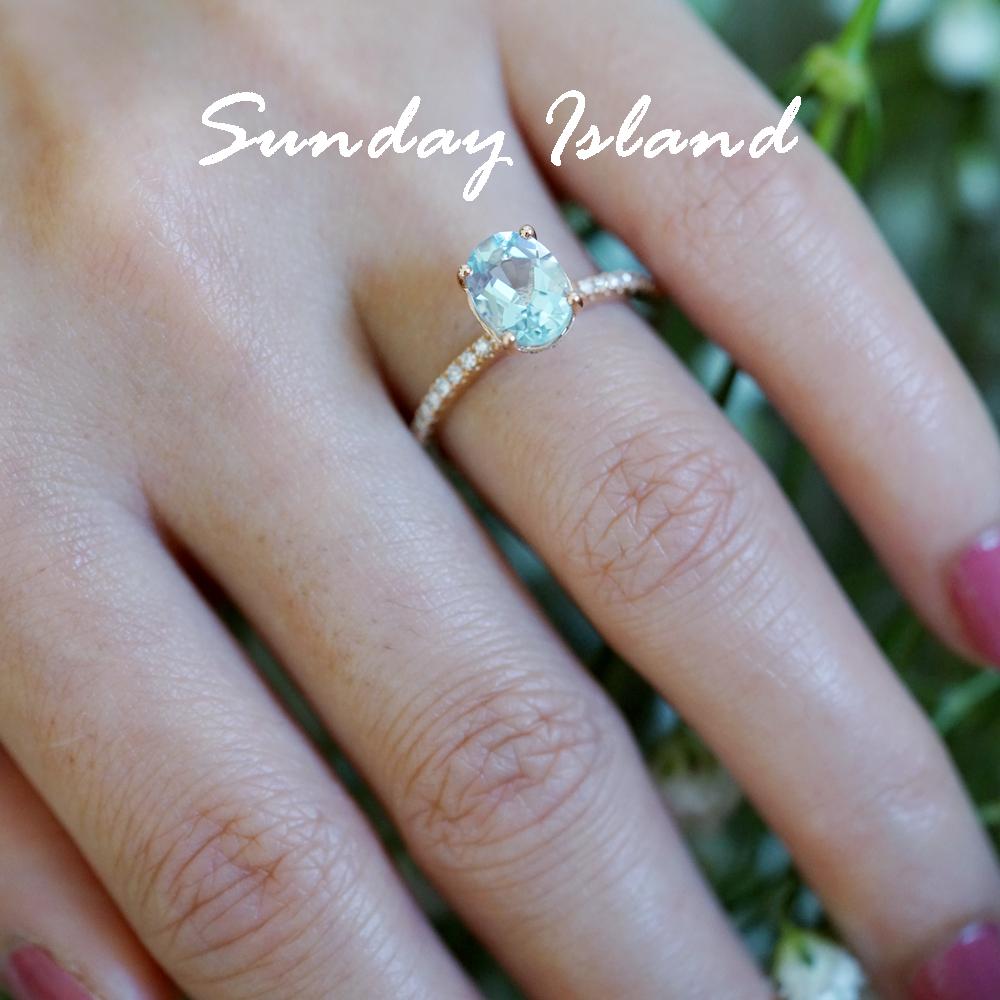 Oval Cut Opal Engagement Ring – Skylar - Image 5