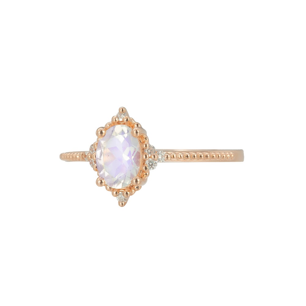 Oval Moonstone Ring - Lia - Image 2