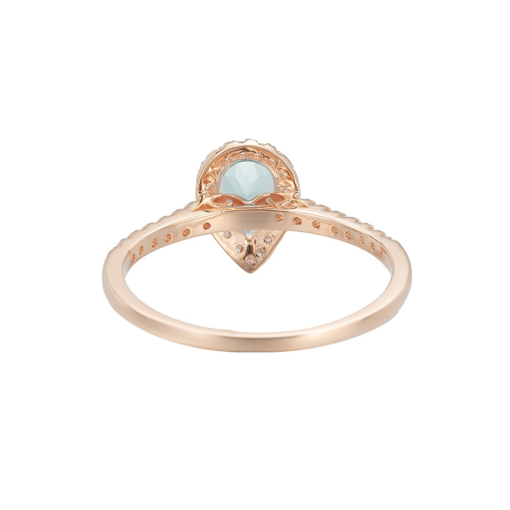 Teardrop Morganite Engagement Ring – Tulip - Image 2