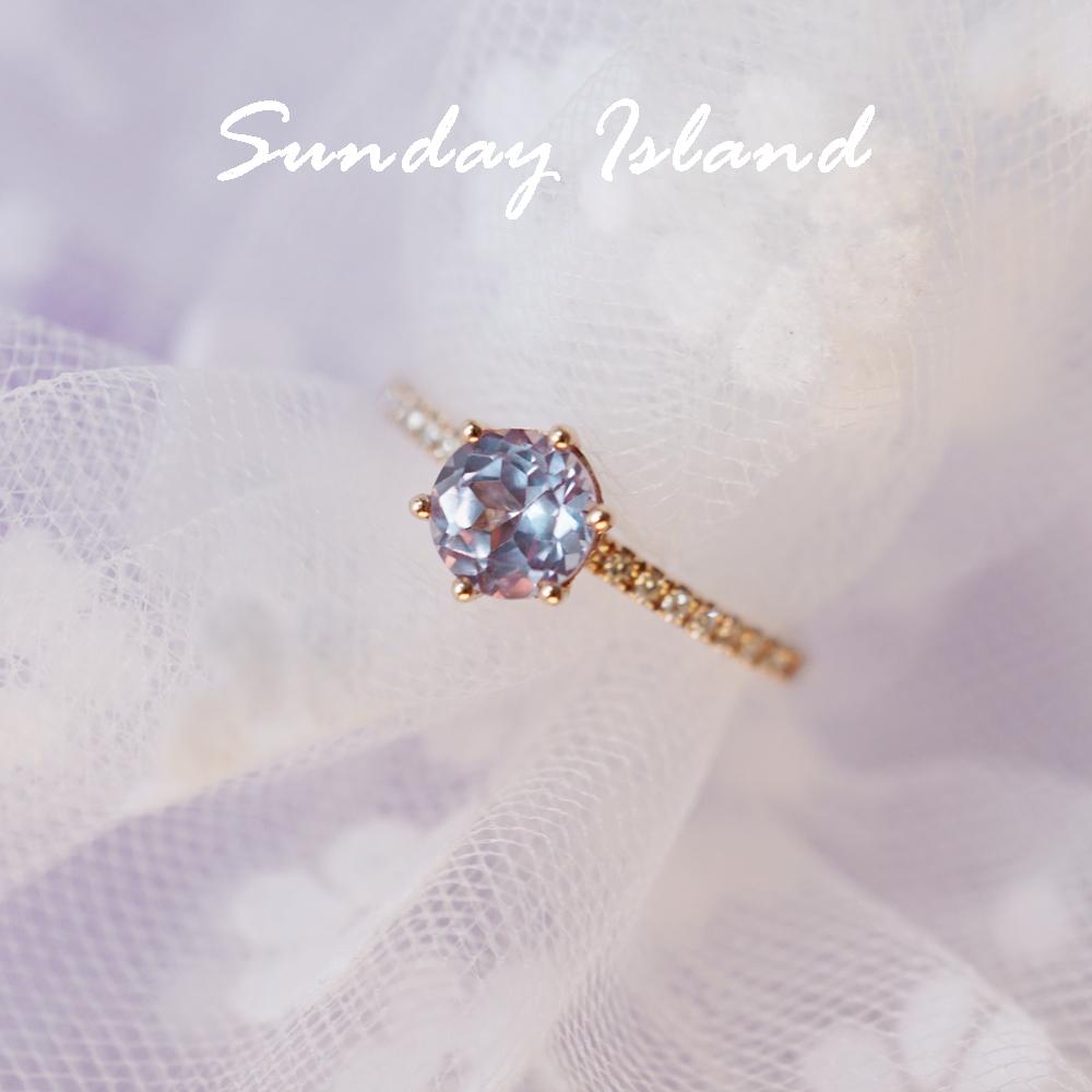 Round Cut Alexandrite Engagement Ring - Addison - Image 5