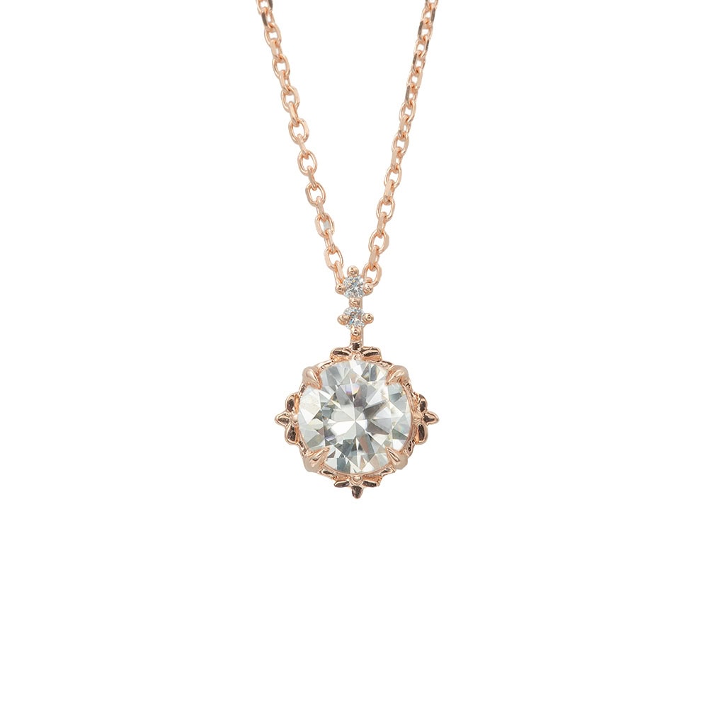 Round Moissanite Necklace - Malena