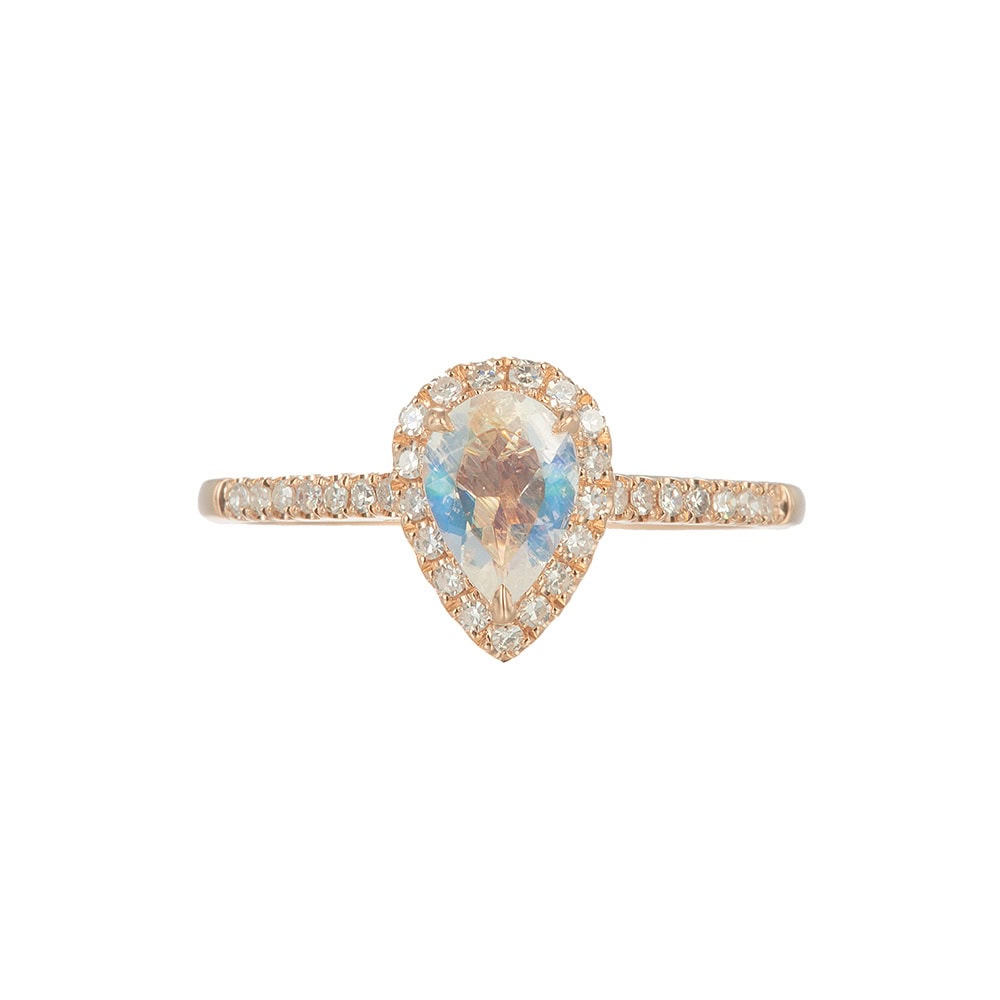 Pearcut Halo Moonstone Ring – Shiloh