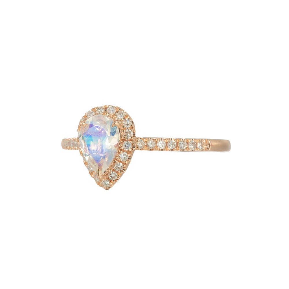 Pearcut Halo Moonstone Ring – Shiloh - Image 2