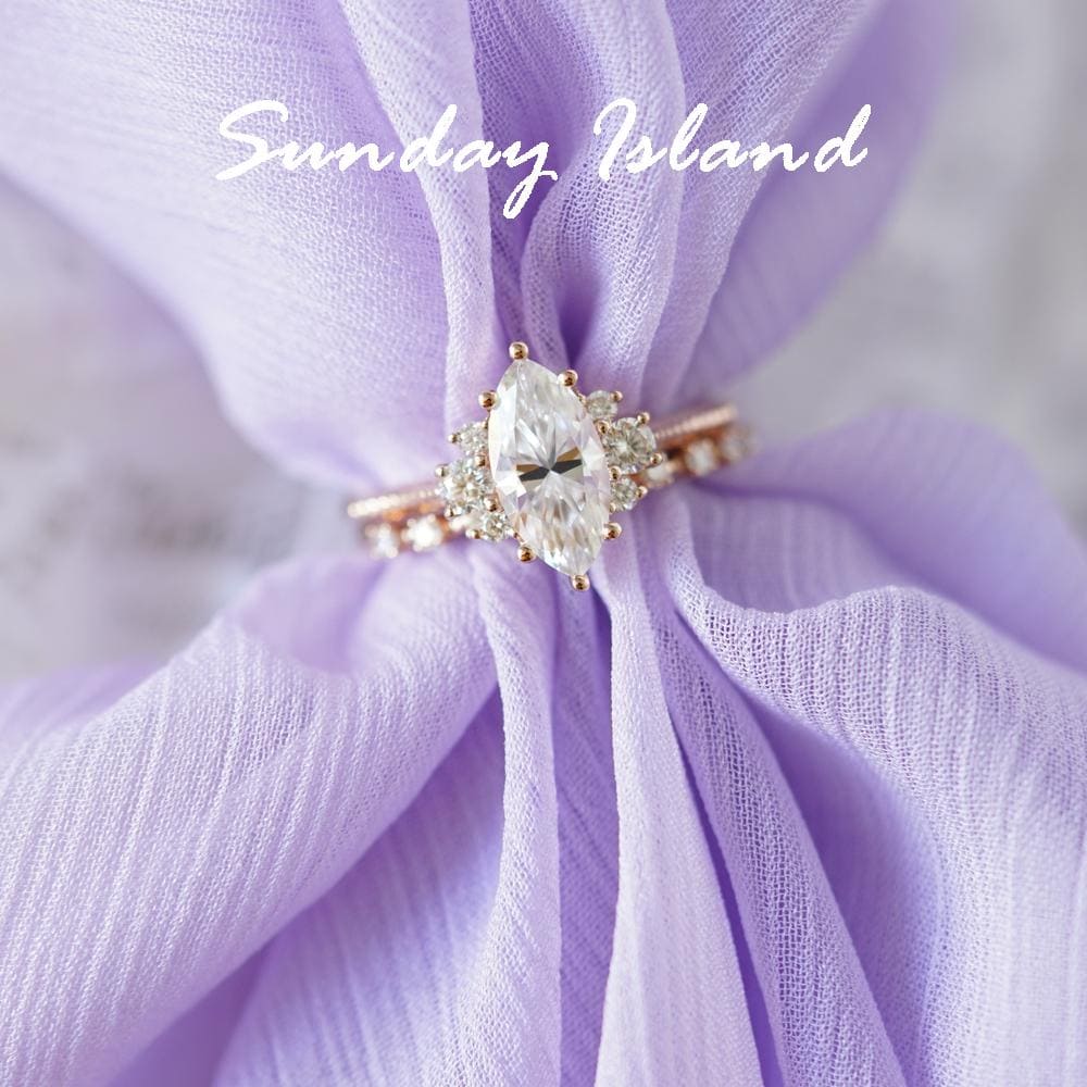 Marquise Cut Moissanite Ring - Brooklyn - Image 6