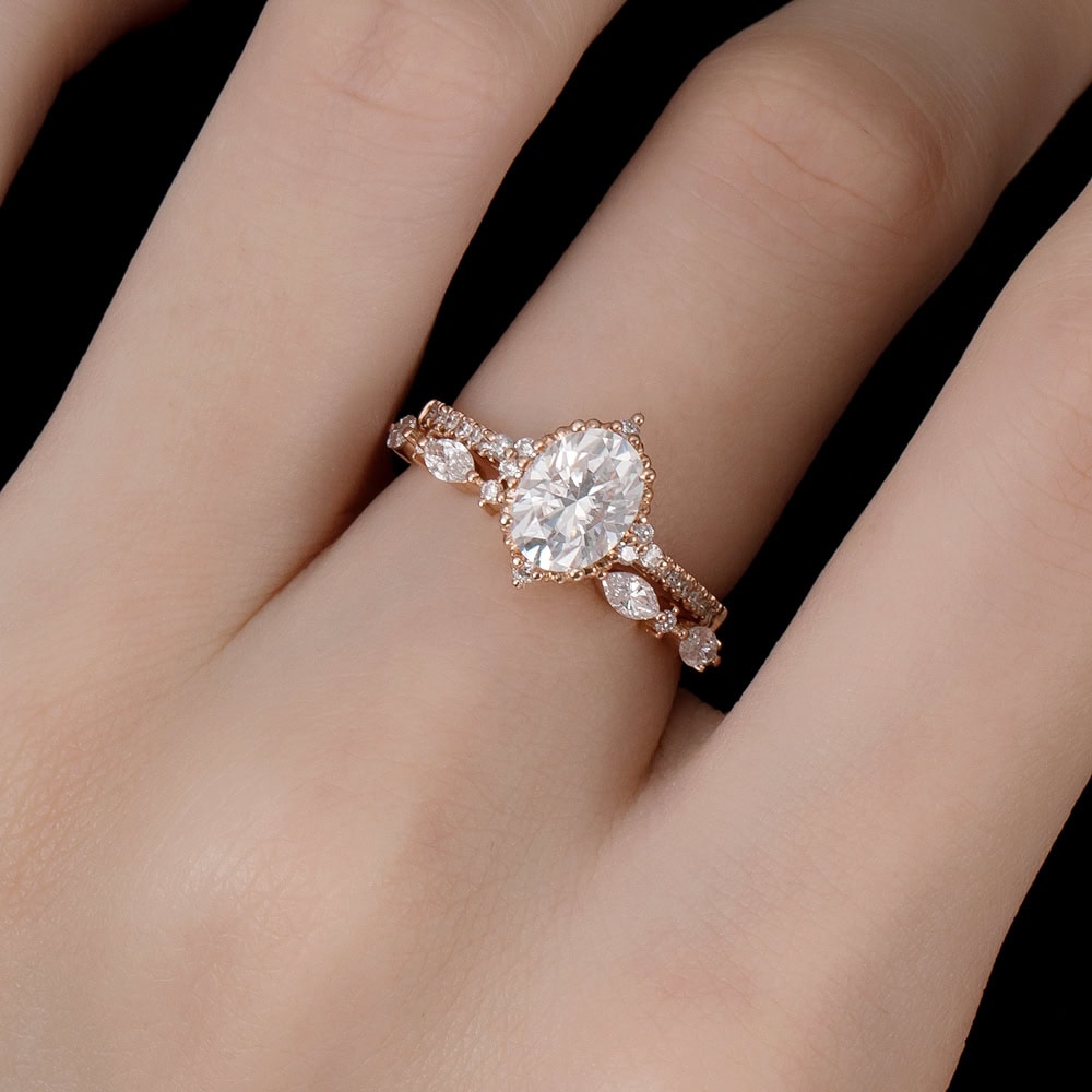 Oval Cut Vintage Blue Moonstone Ring – Esther - Image 8