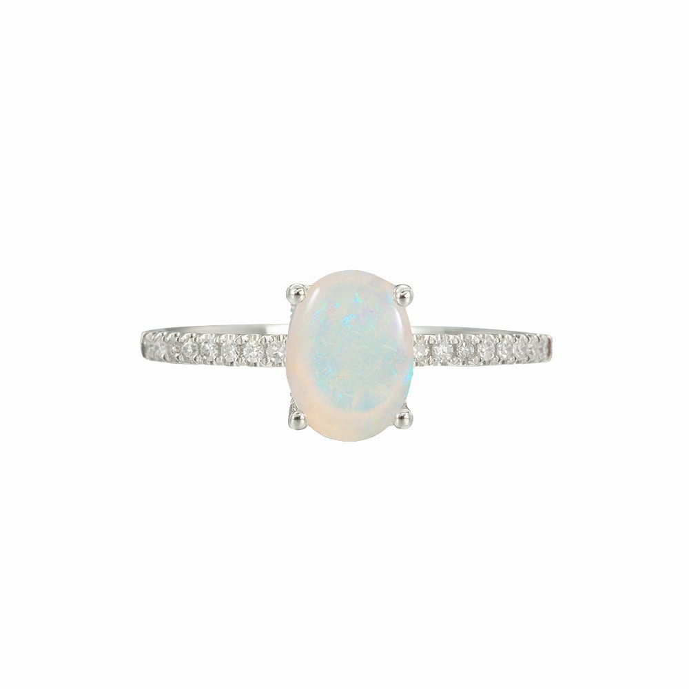 Oval Cut Opal Engagement Ring – Skylar