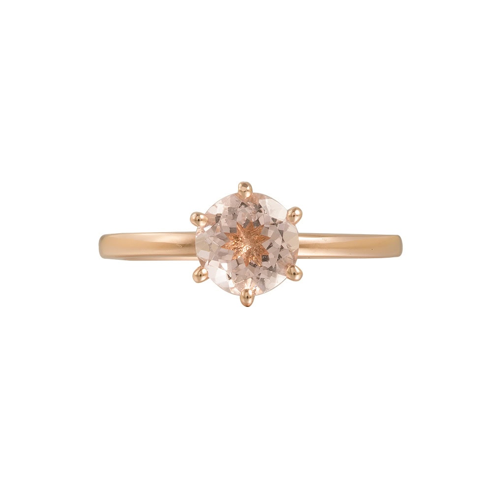 Solitaire Morganite Ring - Taylor