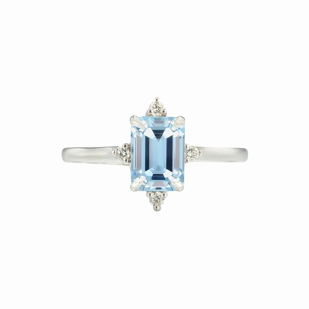 Emerald Cut Aquamarine Ring – Lynn