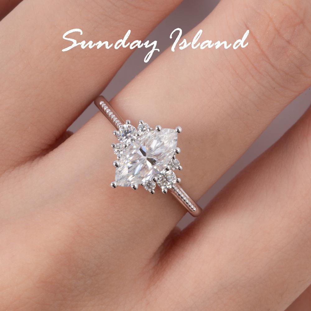 Marquise Cut Moissanite Ring - Brooklyn - Image 5