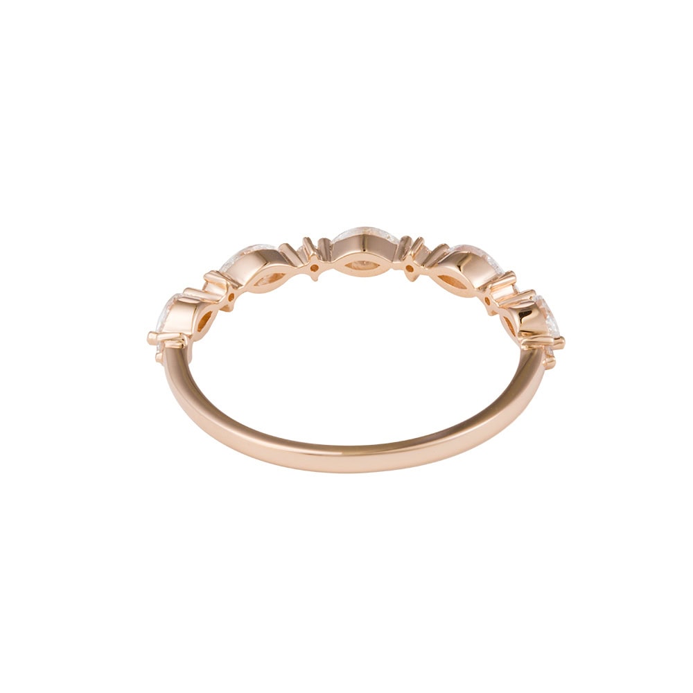 Marquise Cut Alexandrite Diamond Wedding Band - Mabel - Image 5