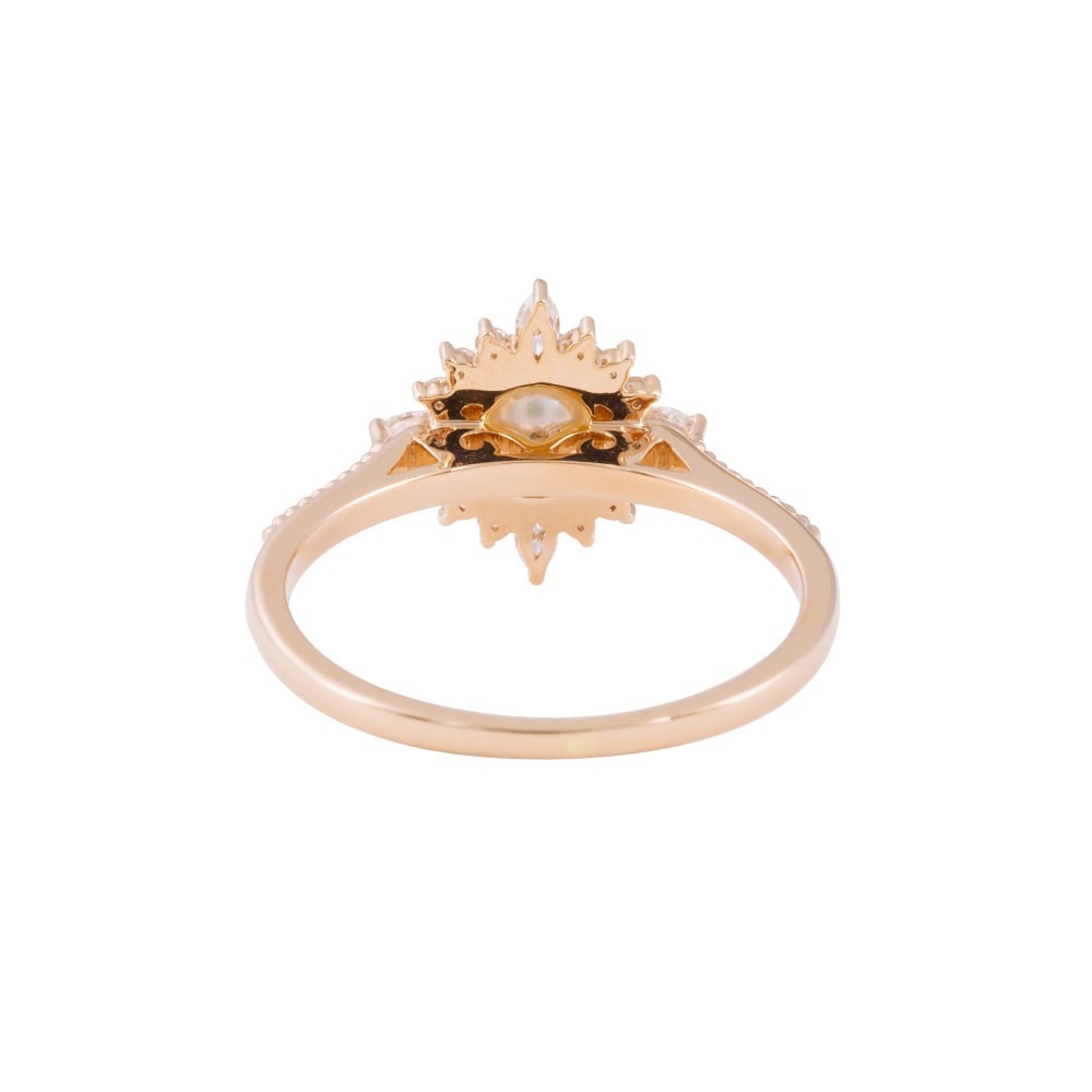 Art Deco Akoya Pearl Ring – Alaska - Image 3