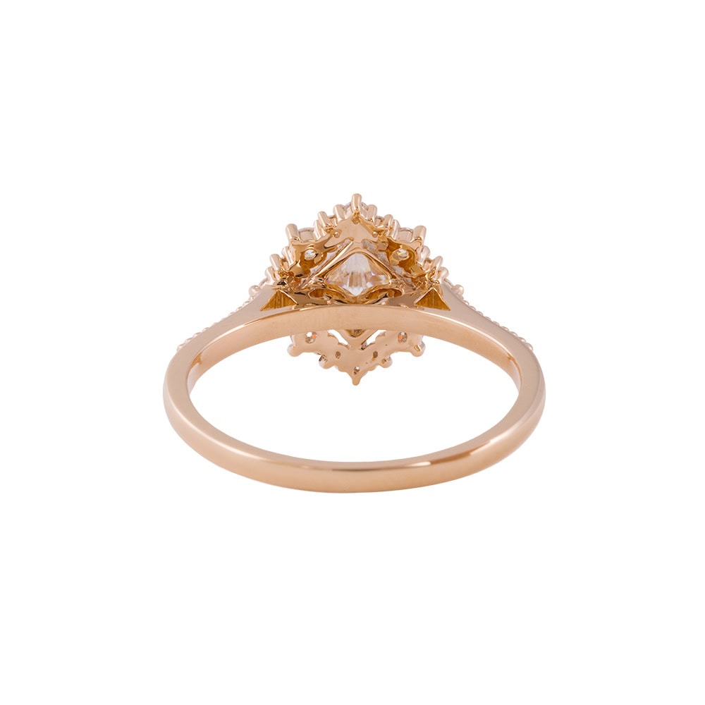 Square Princess Cut Moissanite Ring - Iris - Image 5