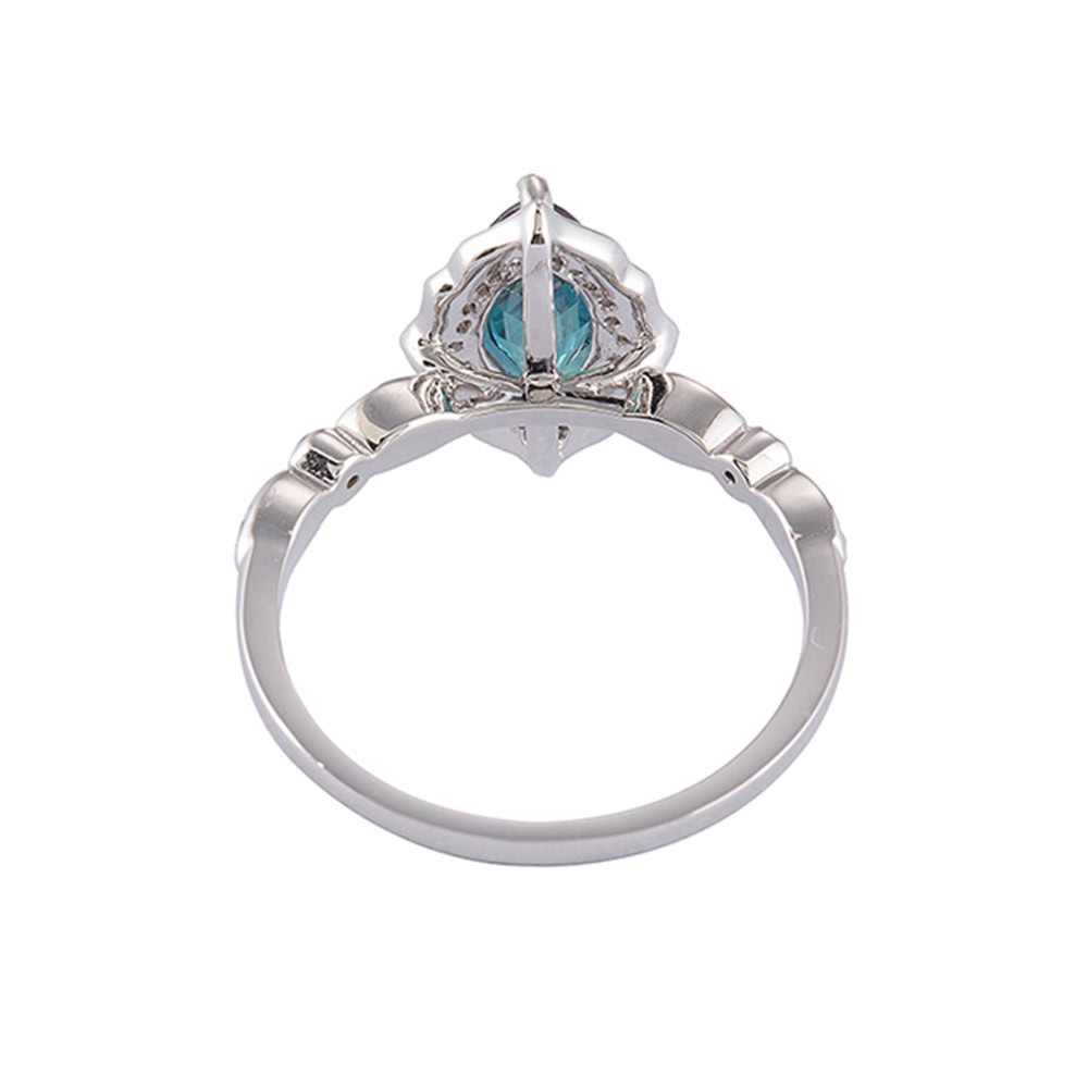 Vintage Marquise Cut Moss Agate Ring- Foster - Image 3