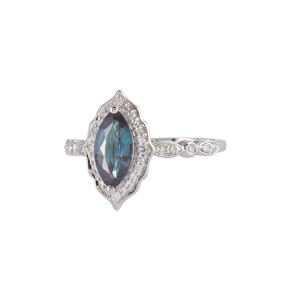 Vintage Marquise Cut Alexandrite Ring- River - Image 2