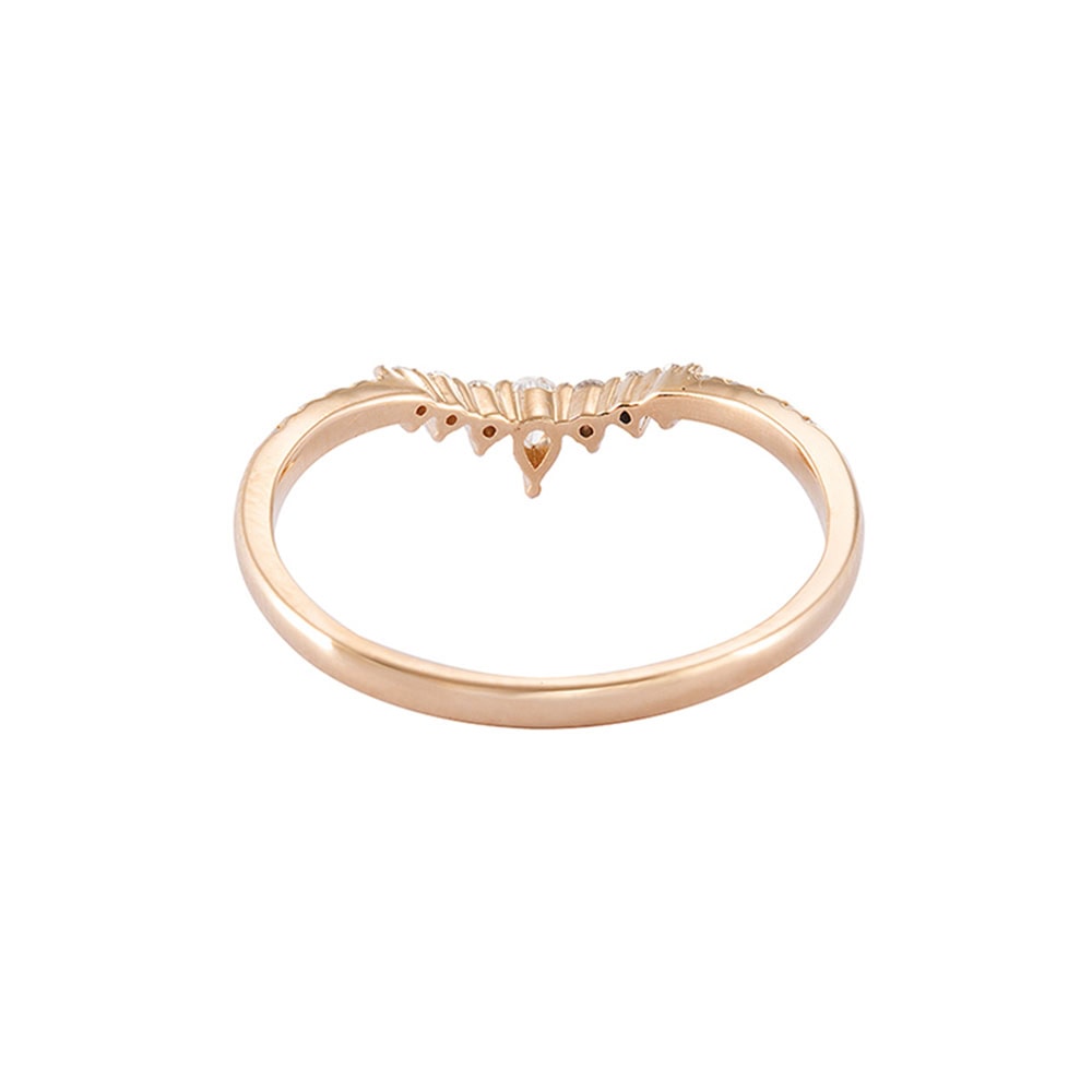 Marquise Diamond Crown Wedding Band - Queen - Image 2