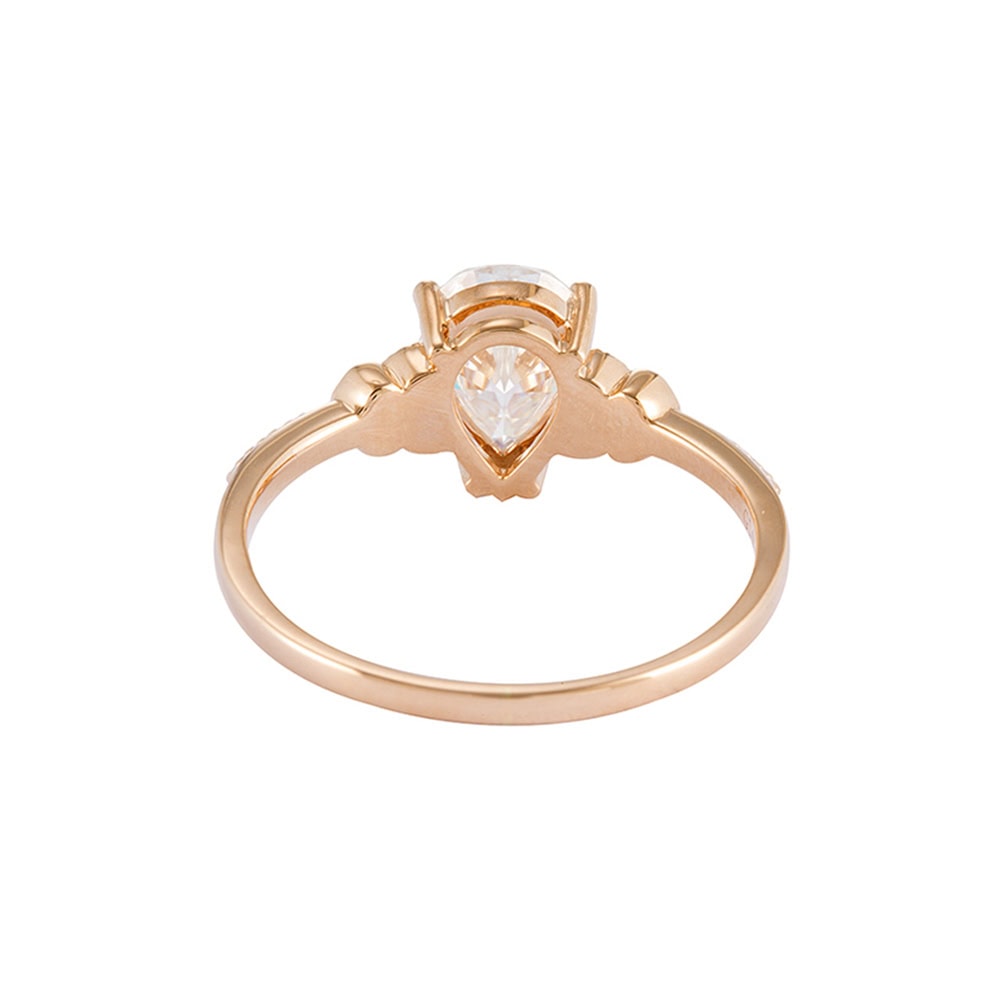 Nature Inspired Pear Cut Alexandrite Ring- Rowan - Image 4