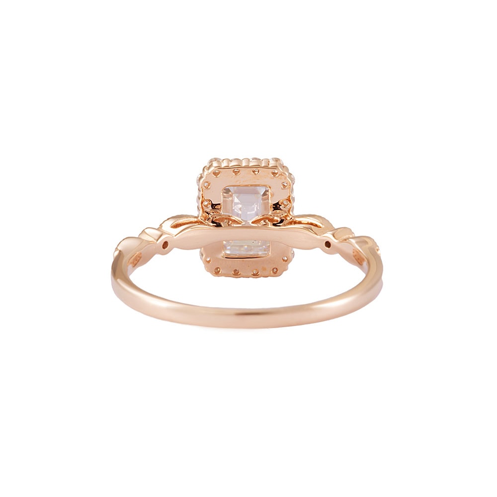 Vintage Inspired Emerald Cut Moss Agate Ring - Lindsey - Image 3