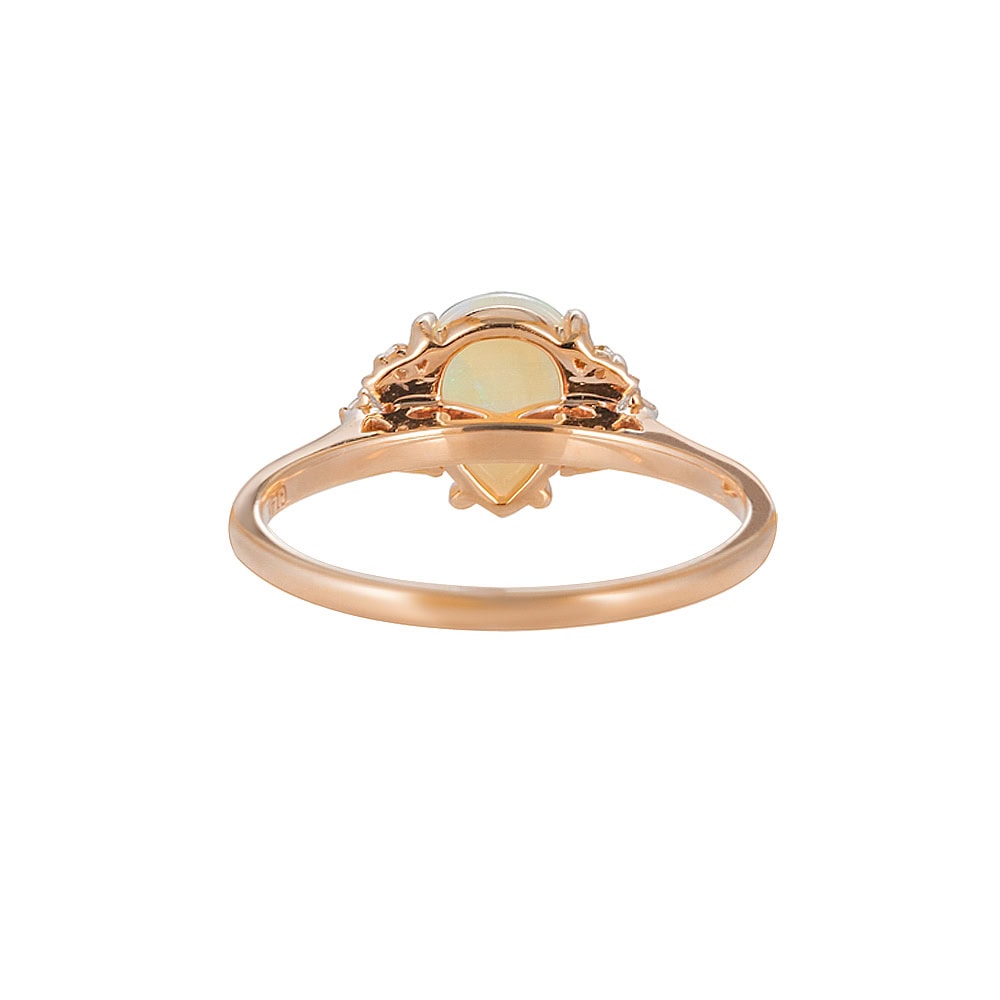 Crescent Moon Pear Cut Opal Ring - Matilda - Image 2