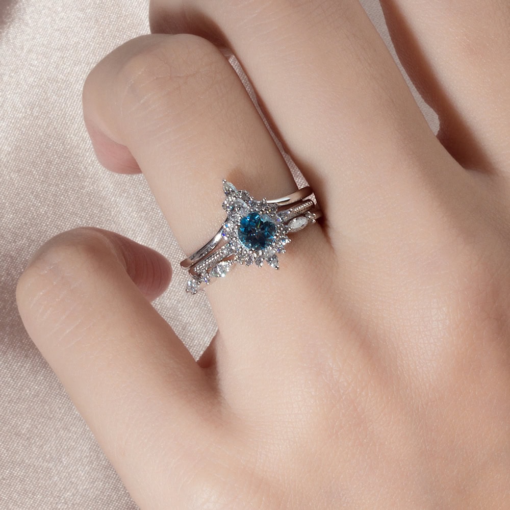 Art Deco Round Aquamarine Ring – Rosemary - Image 8