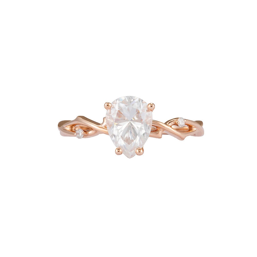Twig Engagement Ring In Pear Cut Moissanite - May