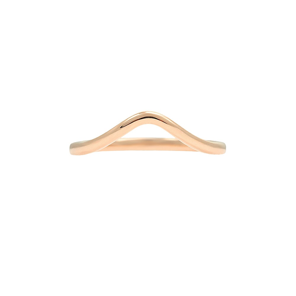 Minimalist Curved Wedding Band – Rachel