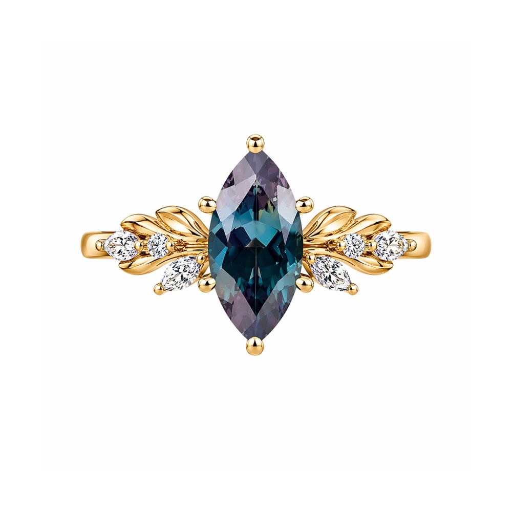 Botanical Marquise Cut Alexandrite Ring – Alyssa