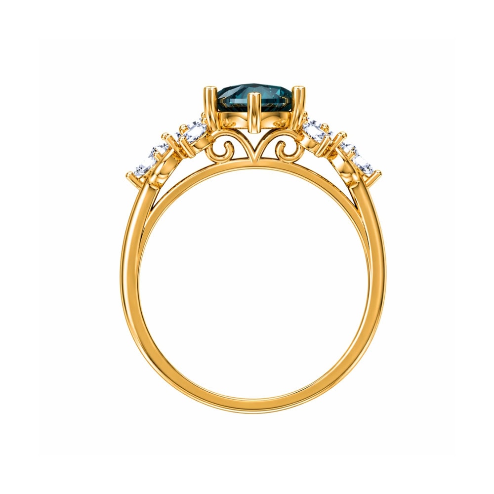 Botanical Marquise Cut Alexandrite Ring – Alyssa - Image 5