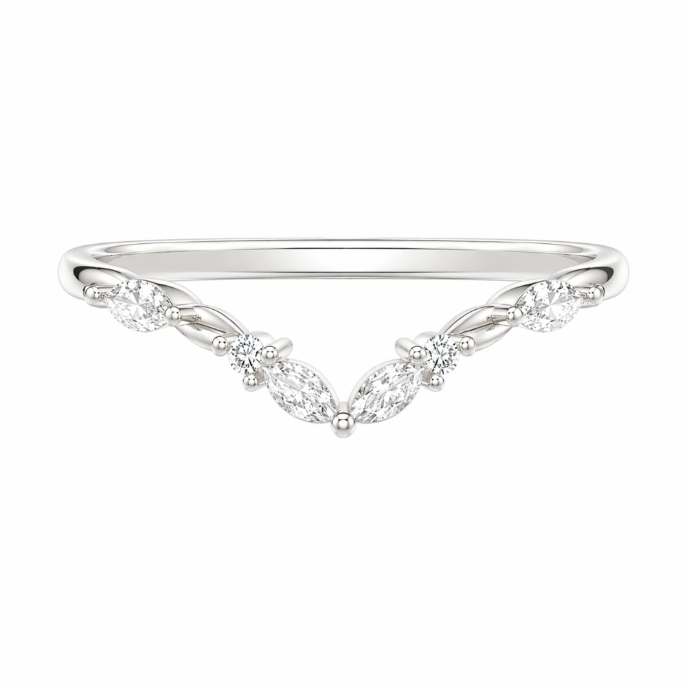 Marquise Diamond Contour Band - Birdie - Image 2