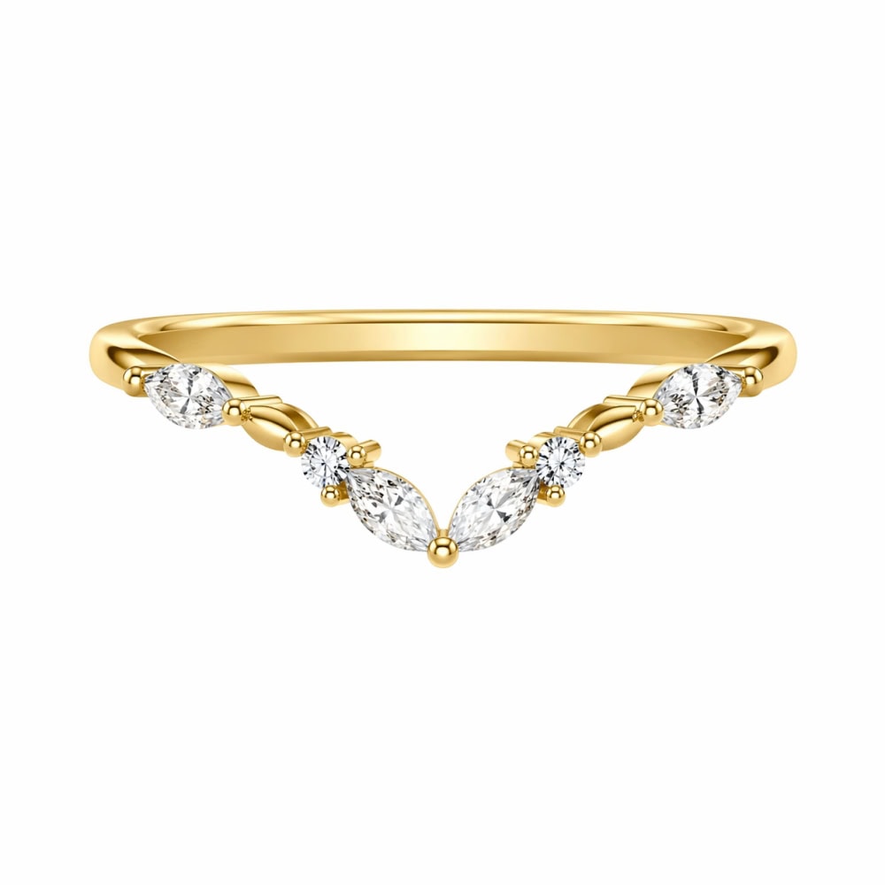 Marquise Diamond Contour Band - Birdie - Image 4