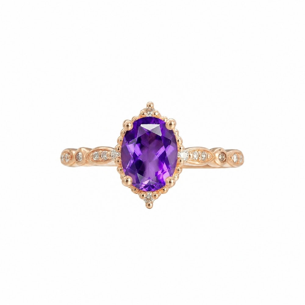 Vintage Amethyst Ring - Lilia