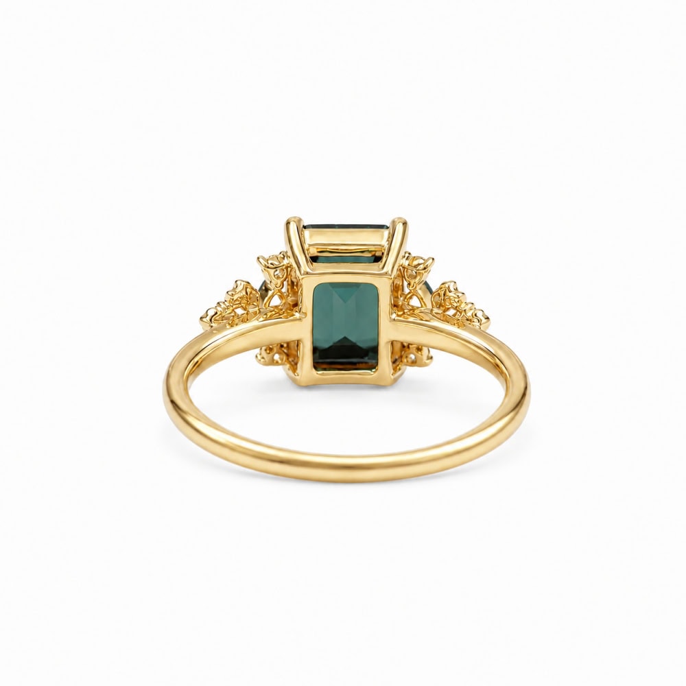 Secret Garden Ring in Emerald Cut Alexandrite - Jasmine - Image 2