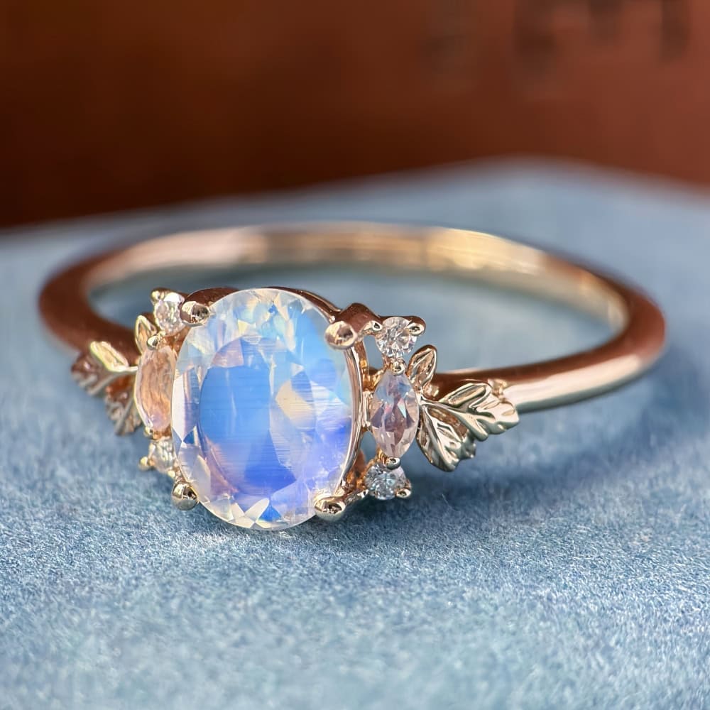 Secret Garden Ring in Oval Cut Moonstone – Jasmine - Image 5