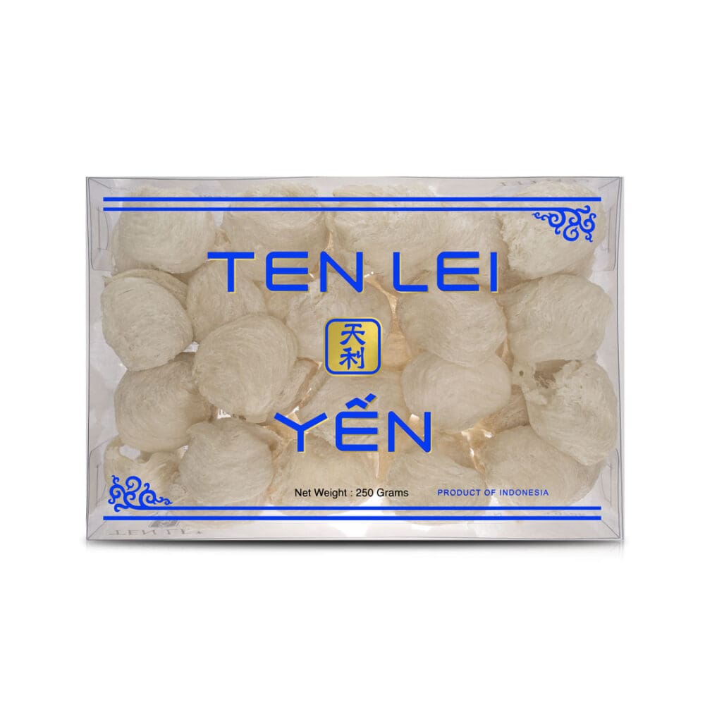 Ten Lei Yen Blue Label Bulan Dried White Edible Bird's Nest 250 Grams