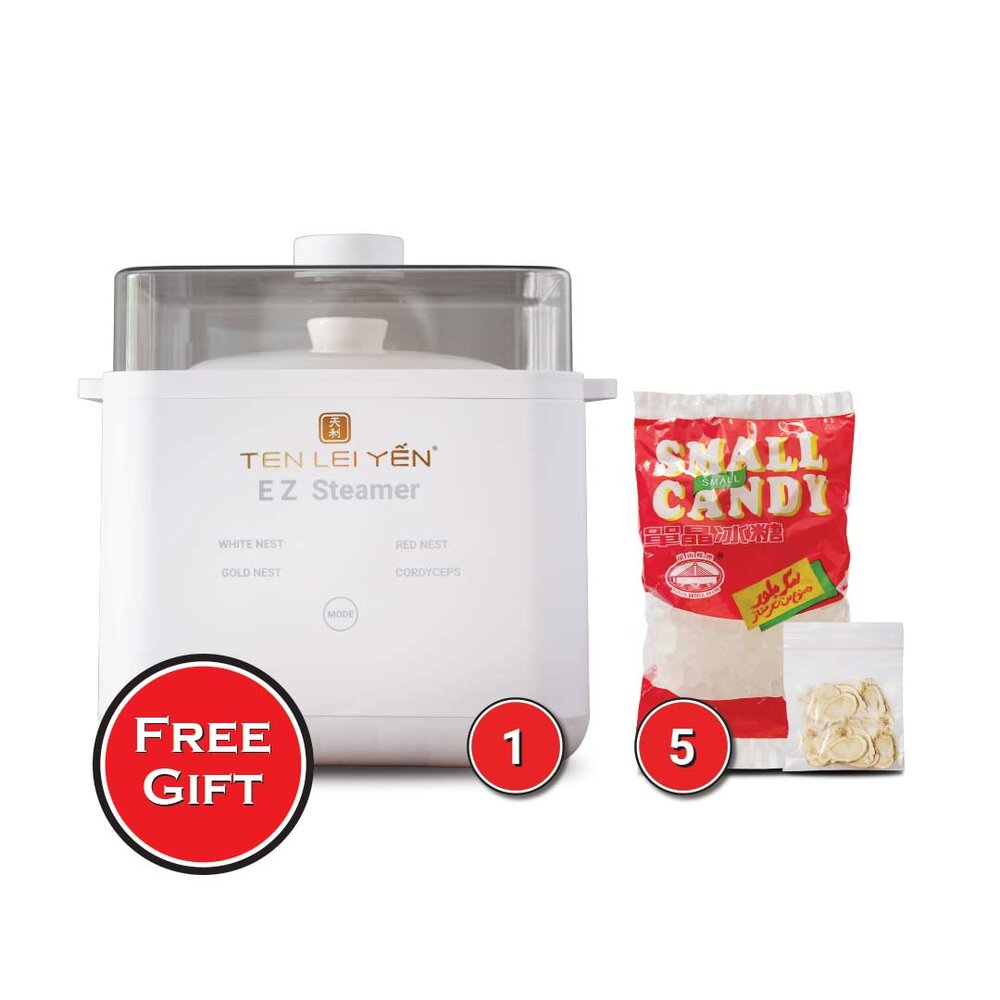 Ten Lei Yen EZ Steamer, 5 Sugar and Ginseng Gift