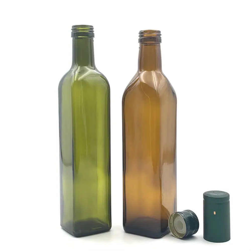 500 ml Yeşil Cam Zeytinyağı Şişesi Toplu