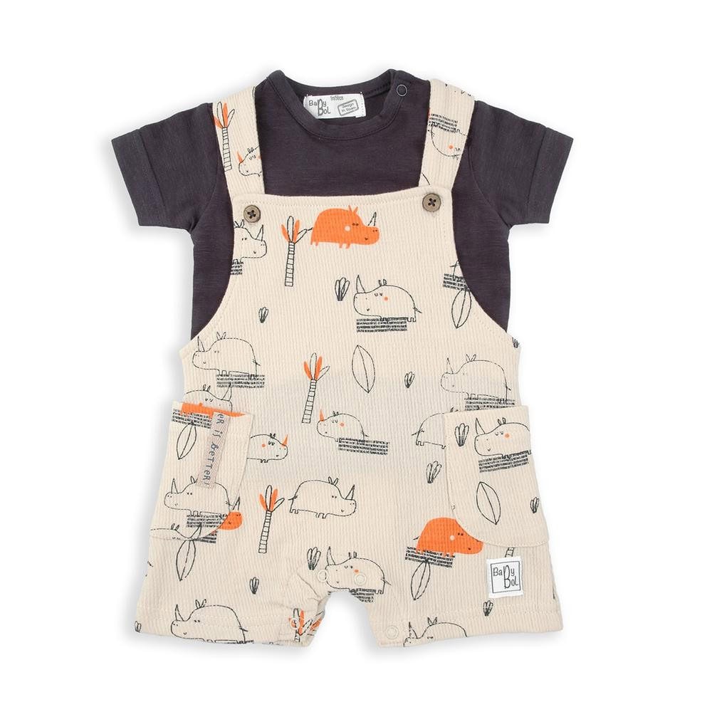 Peto algodón   camiseta Rinoceronte BABYBOL