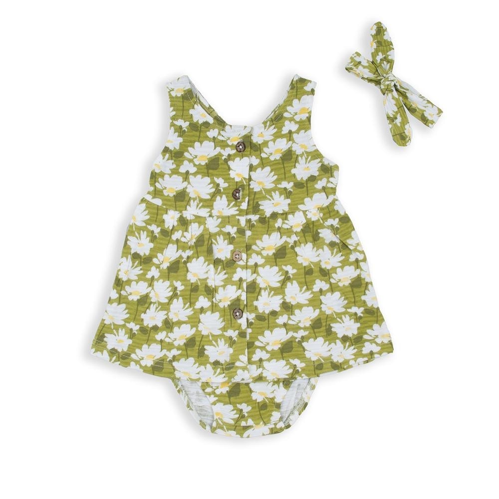 Vestido Braga Cinta Margaritas BABYBOL