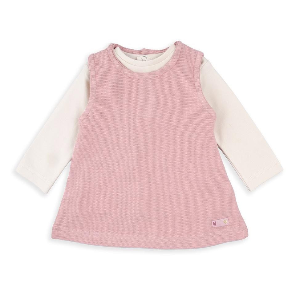 Pichi rosa con camiseta m/larga BABYBOL