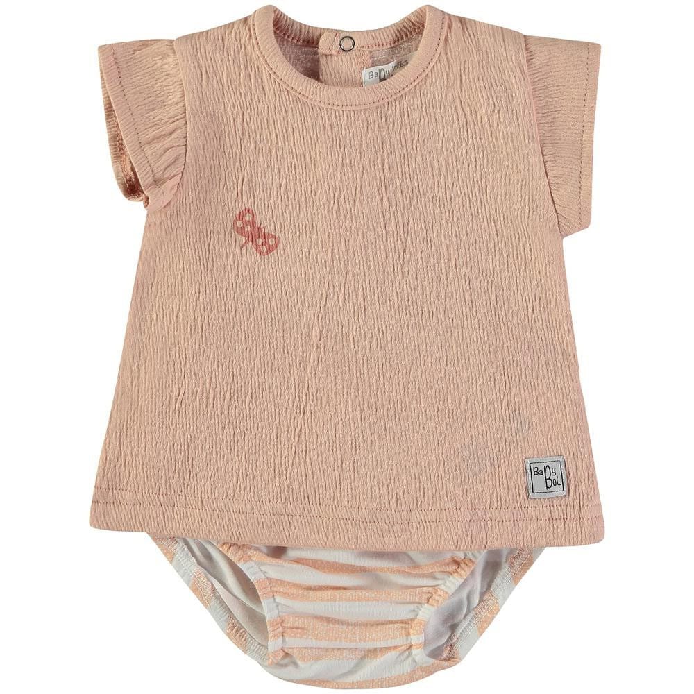 Conjunto 2 piezas camiseta y braga volante BABYBOL