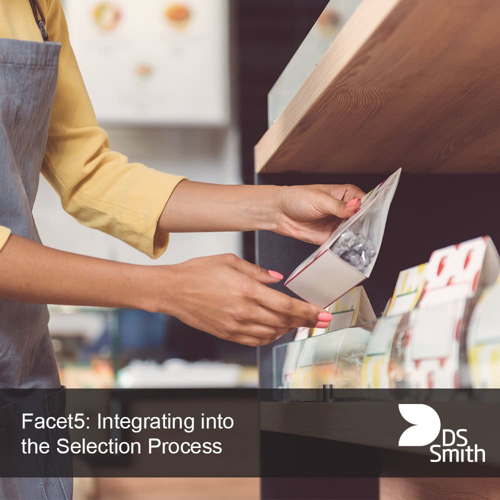 Process of selecting a product from the shelf in a shop.