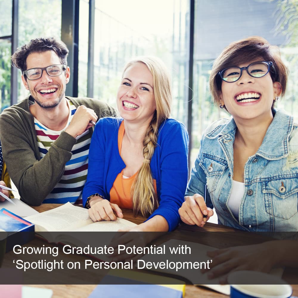 New graduates enjoying a session on personal development