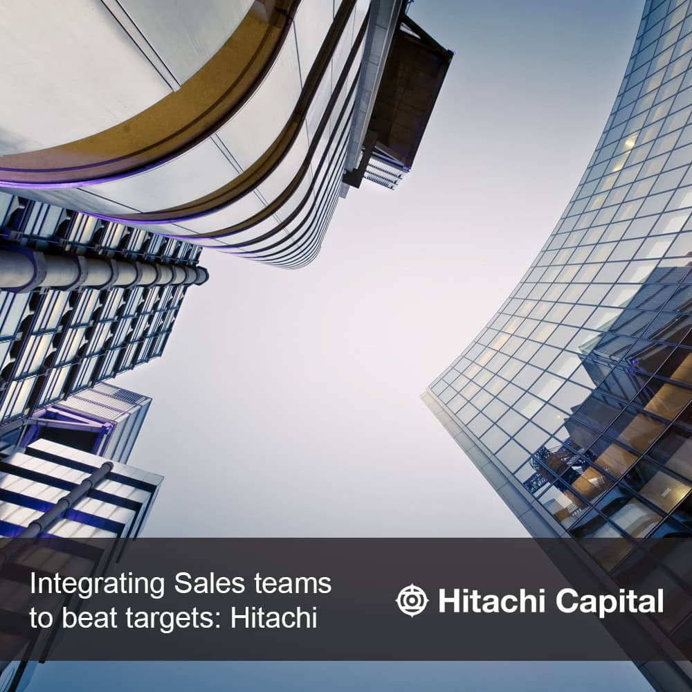 Looking up at high rise business buildings