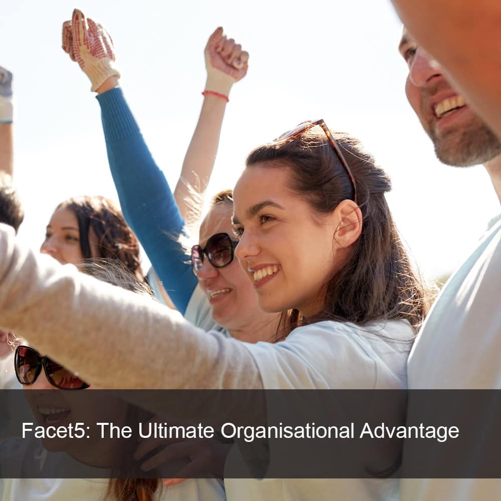 Organised group of people supporting charity event